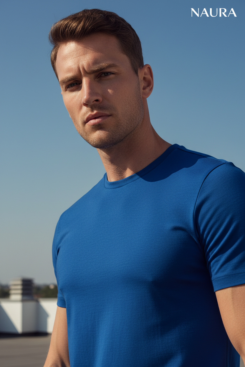 Blue Tee - Low Angle