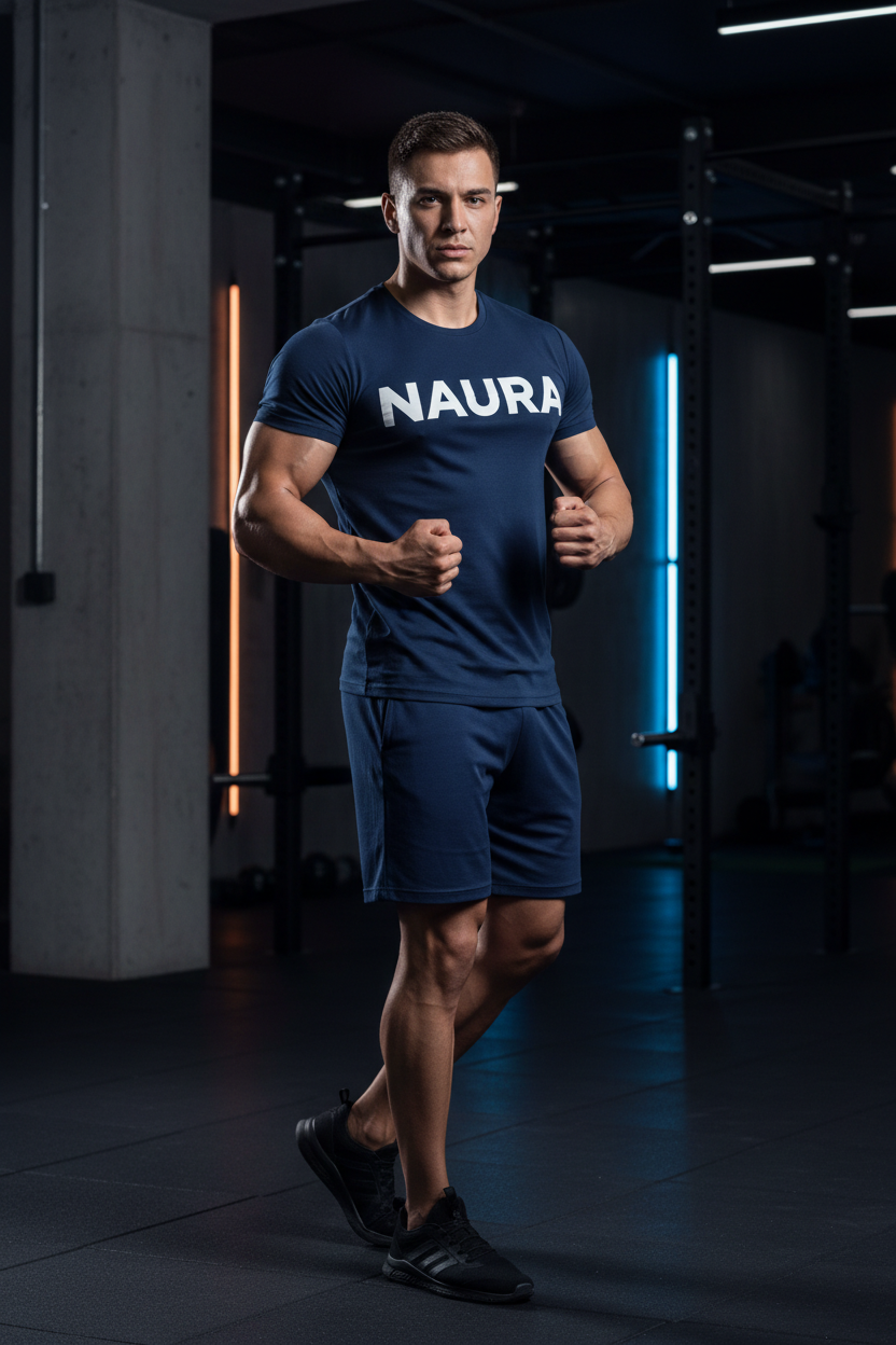 NAURA Navy Tee