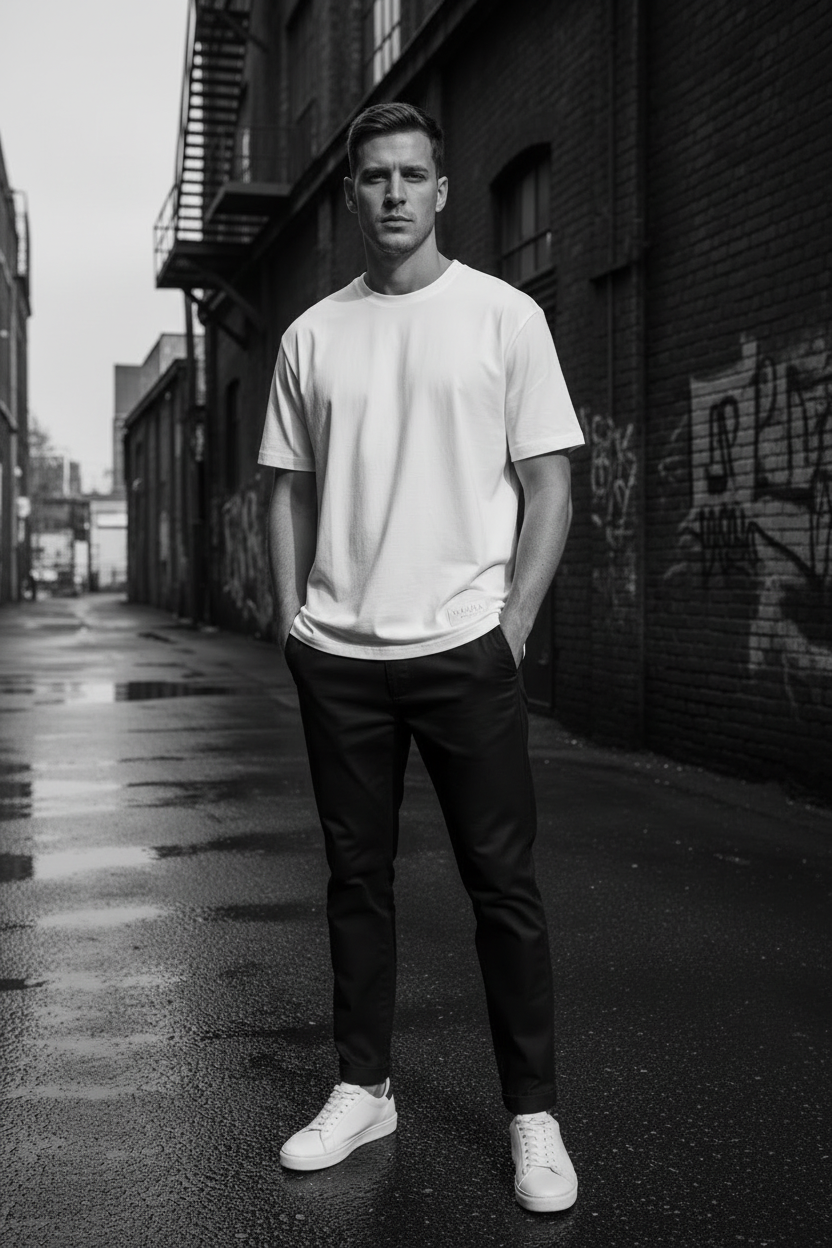 NAURA White Tee Street - B